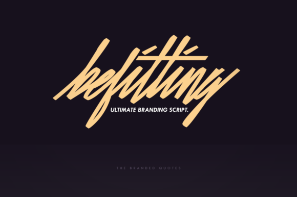 Befitting Font: A Script Typeface for Campaign Clarity