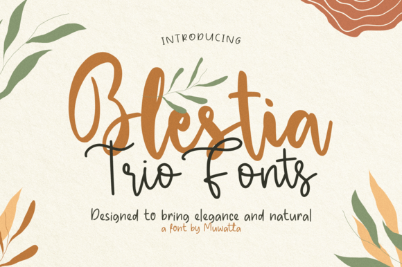 Blestia Trio Font: Whimsical Branding for Small Business
