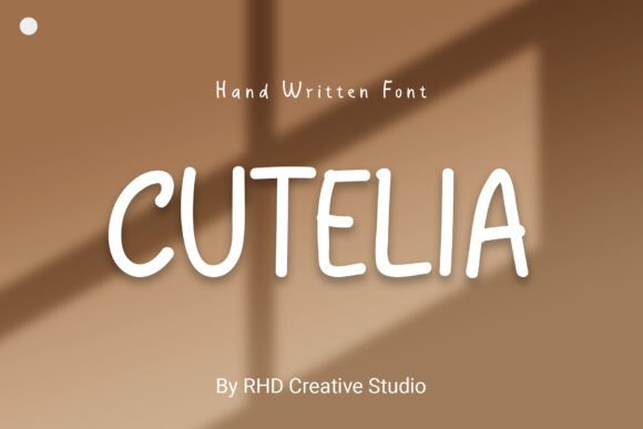 Cutelia Font: A Handwritten Typeface for Makers
