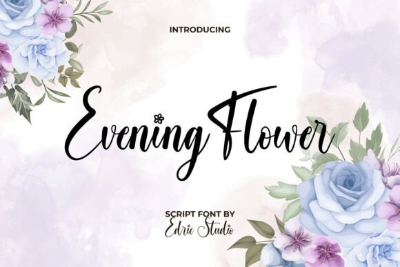 Elevate Brand Identity with Evening Flower Font