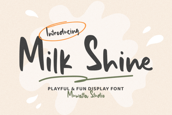 Milk Shine Font: Sweet Handwritten Style for Business Branding