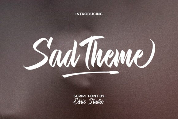Sad Theme Font: Bold Brush Script for Makers