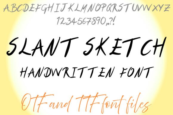 Slant Sketch Font: Friendly Handwritten Style for Small Business Branding