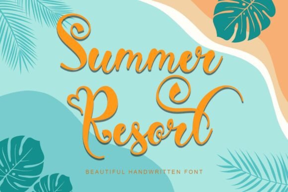 Summer Resort Font: Elegant Handwritten Typography for Web Design