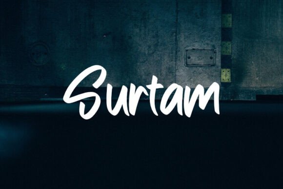 Surtam Font: Testing a Script Amp for Apparel Branding